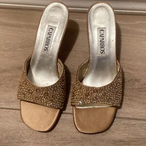 Caparros Gold Embellished Heels